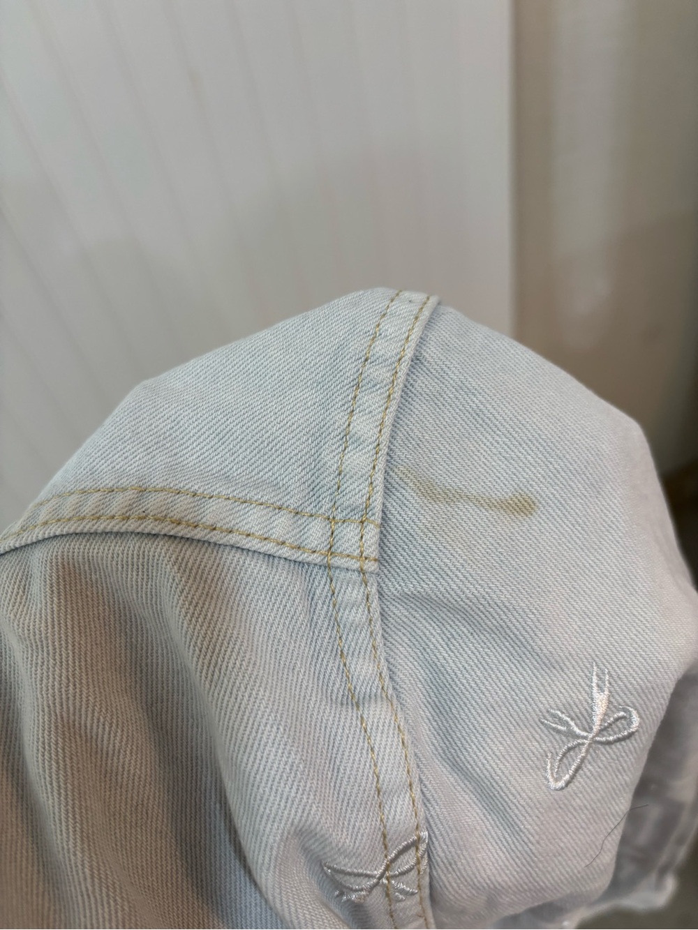Cropped Light Blue Button-Front Jacket - Picture 10 of 10